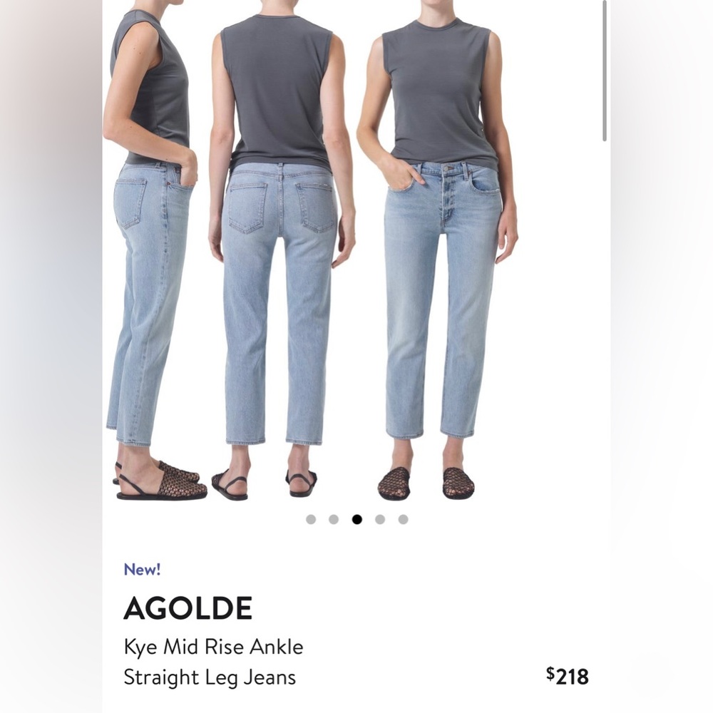 AGOLDE kye mid rise straight leg jeans